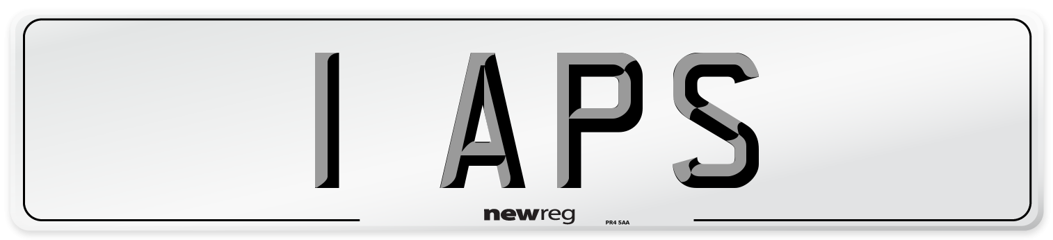 1 APS Number Plate from New Reg